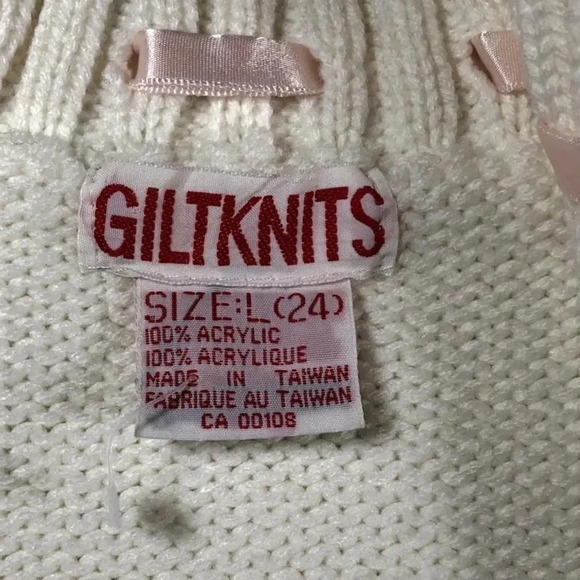 GiltKnits Cream  Knitted Long Sleeve Sweater - Picture 5 of 5